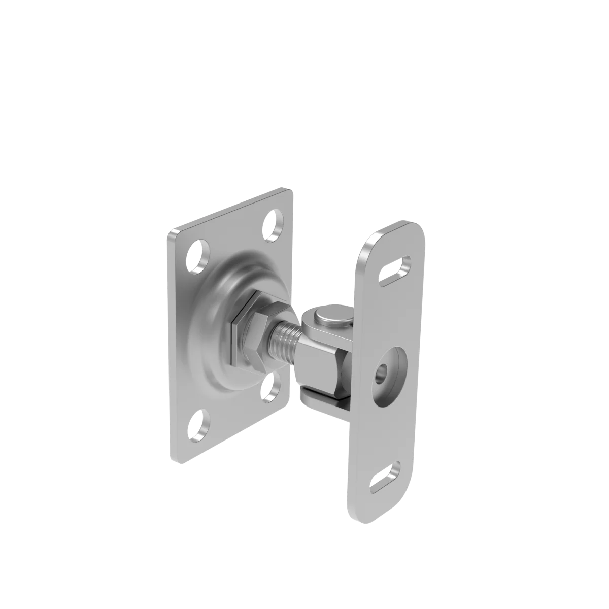 Adjustable hinge with anchoring flange