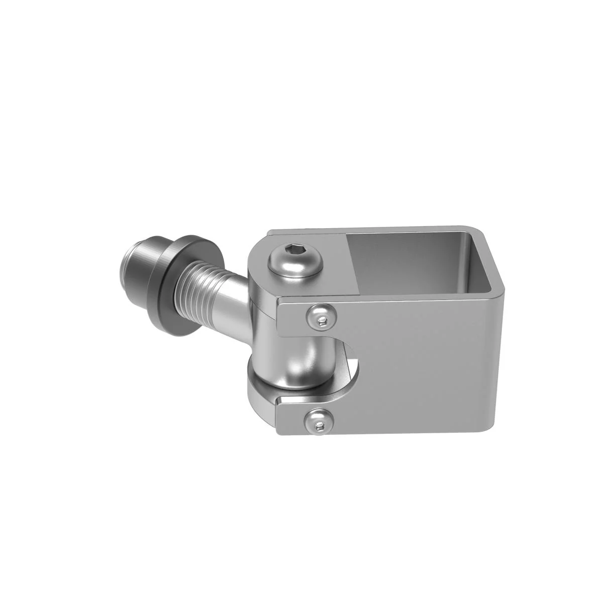 Adjustable hinge with weldable plate, Zn, M20