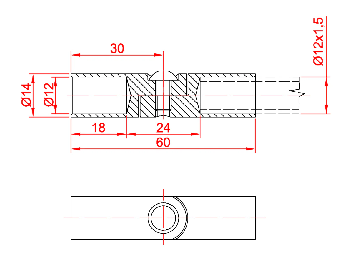 Adjustable round bar connector - Image 5