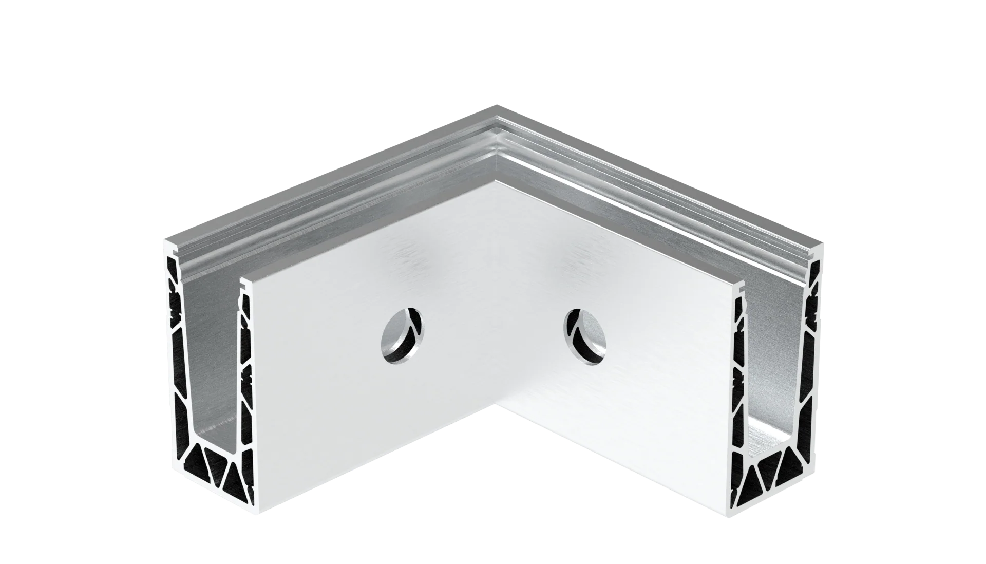 AL profile,  side mount- 90°conector