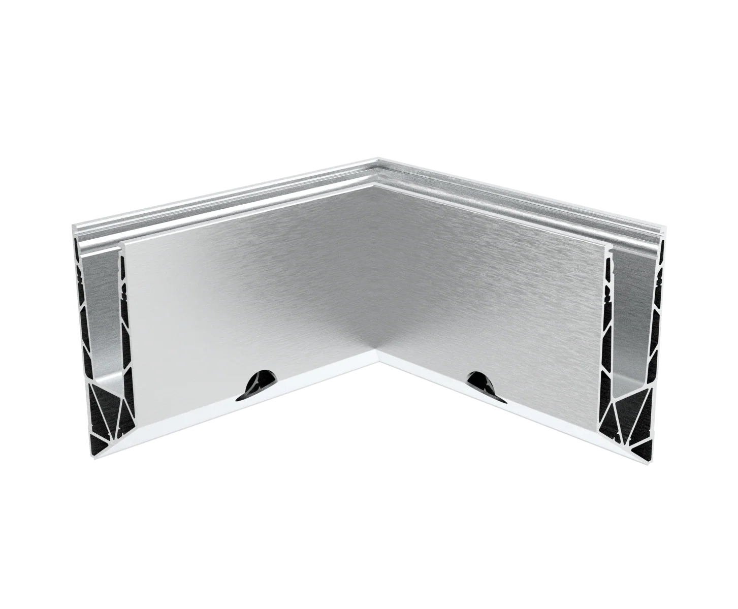 AL profile,  side mount- 90°conector