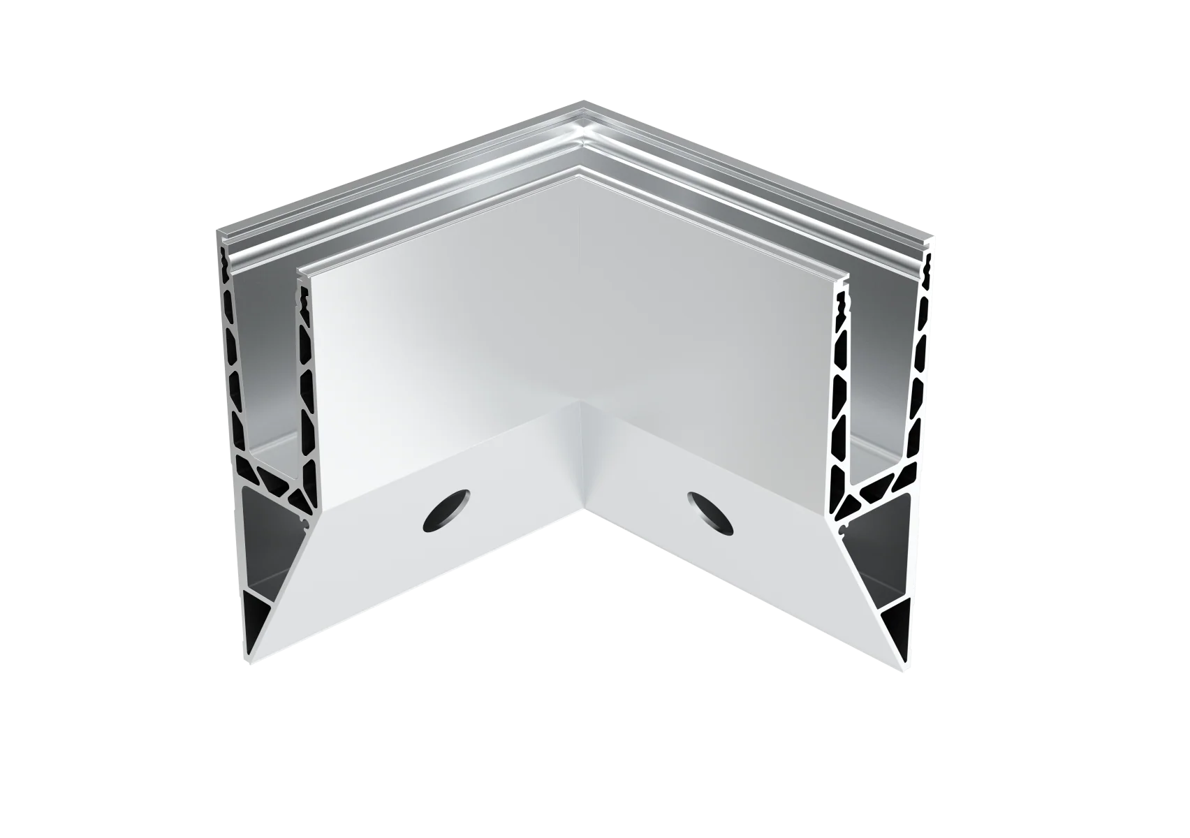 AL profile,  side mount- 90°conector