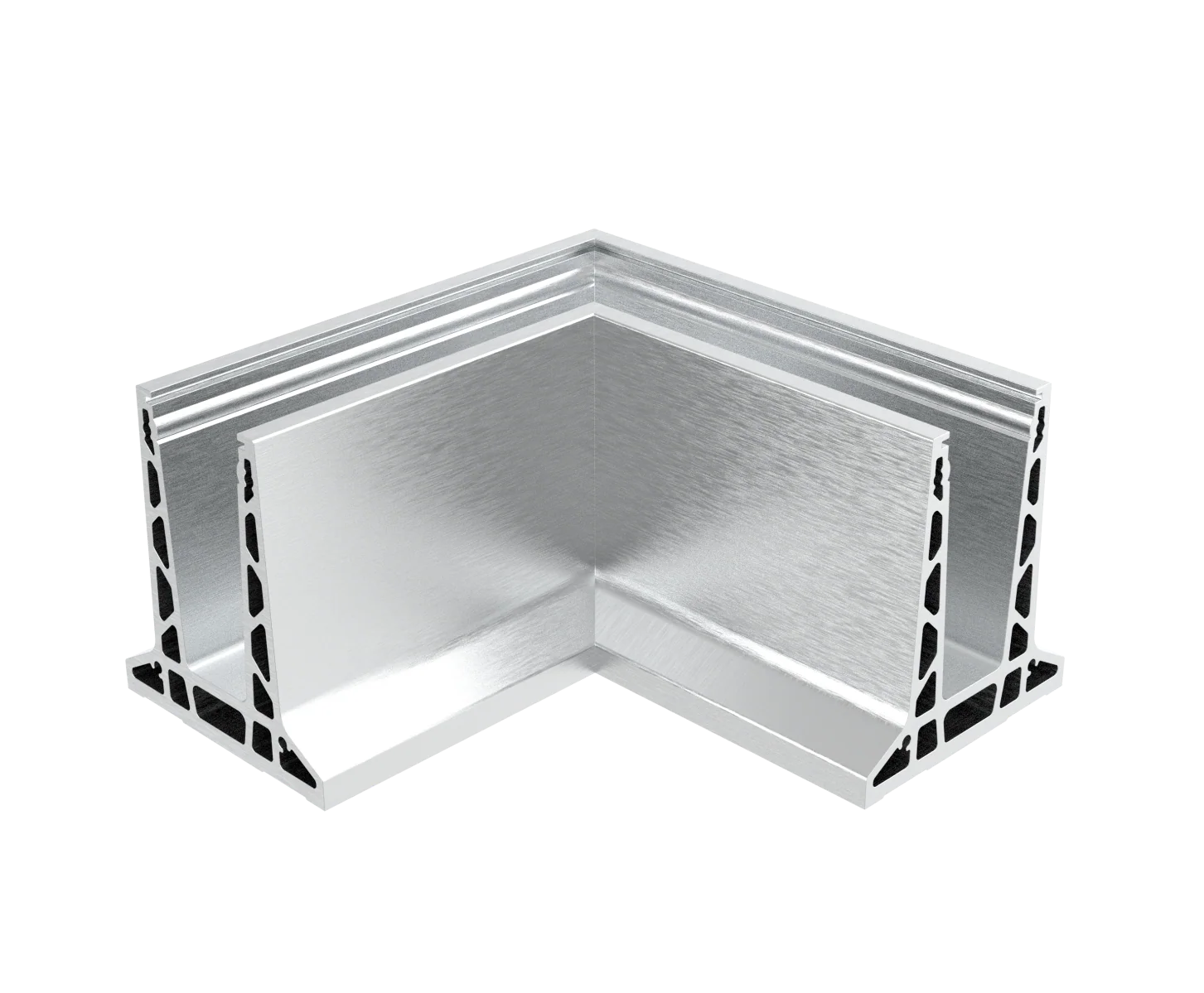 AL. profile, top mount 90° IN corner