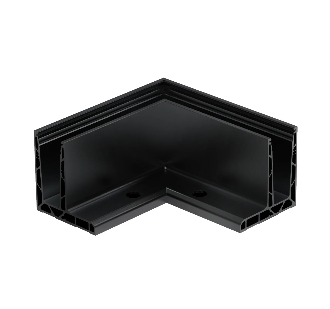 AL. profile, top mount 90° IN corner AL/ELOX/Sati