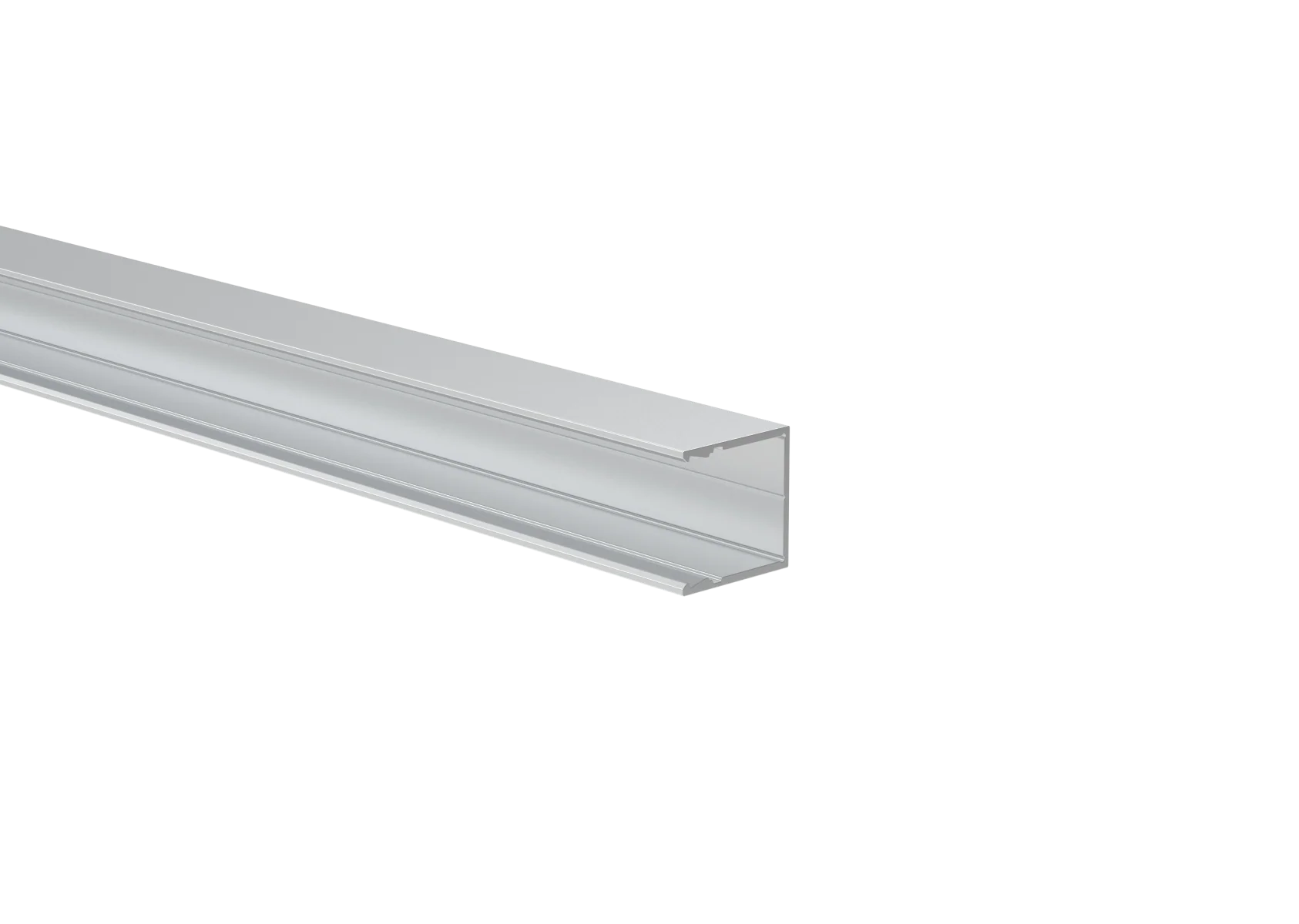 Aluminium fence adapter for 20 mm panels and facade system, 25 × 25 – 6.0 m – Natural