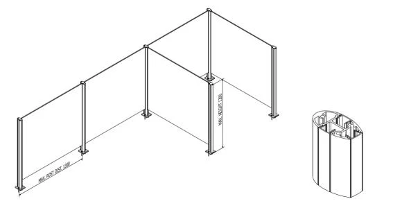 Aluminium pole, VK-straight, corner R - Image 7
