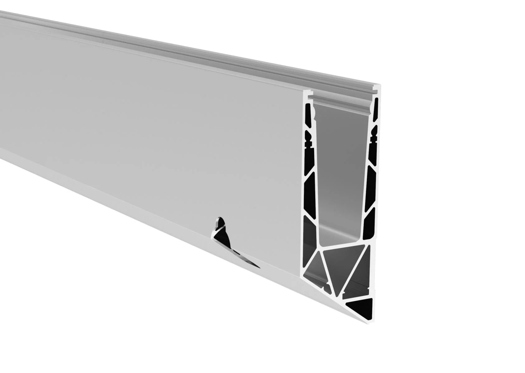 Aluminium profile for glass railing -side mounting