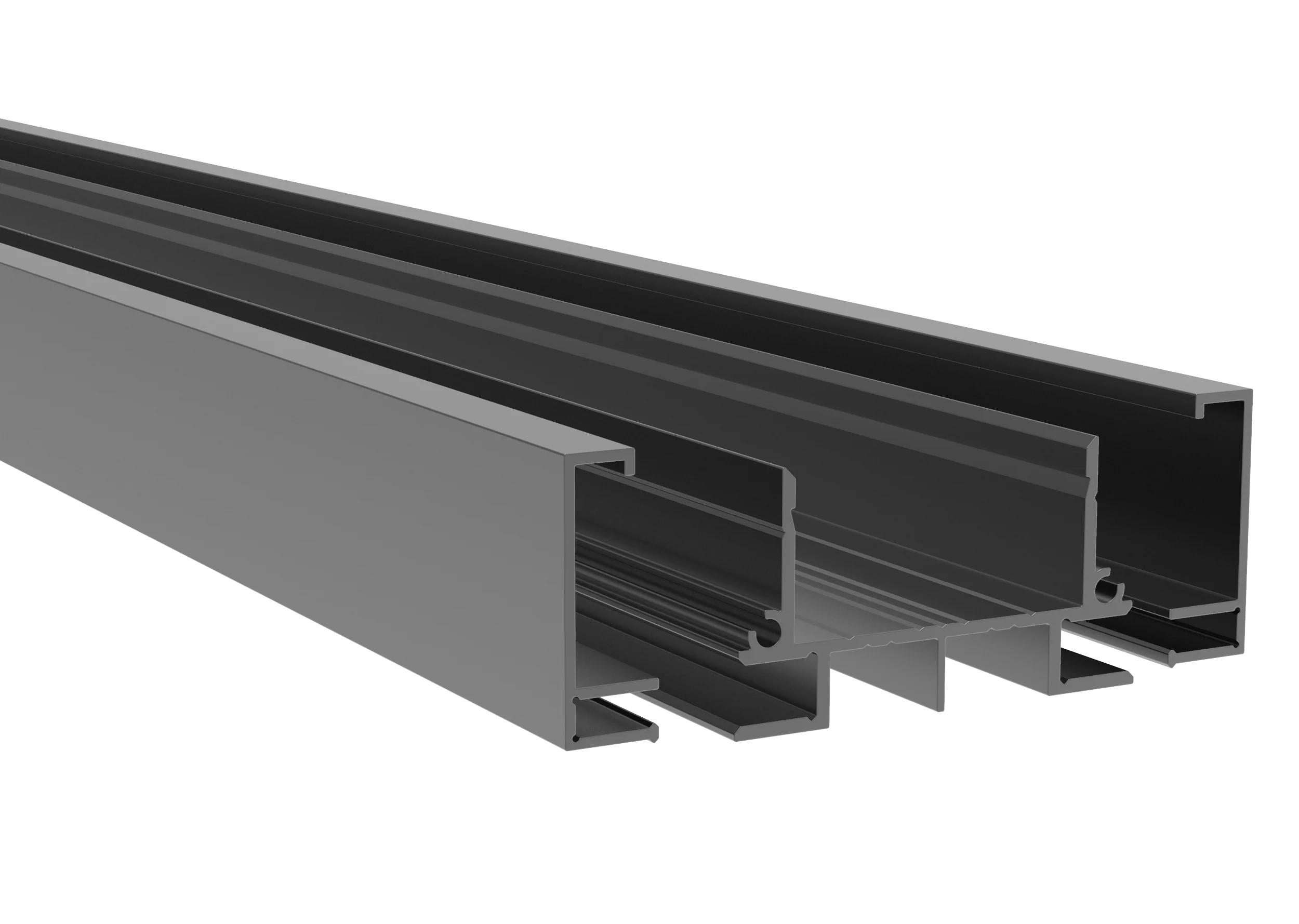Aluminum adapter 66x40-1200mm for blinds up to 46mm R7016 - Image 3