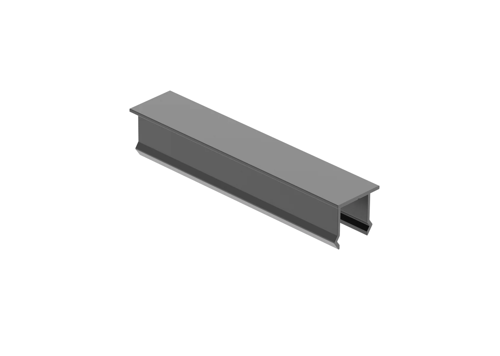 Aluminum cap for vertical fence panel, 20x100 – Anthracite RAL 7016