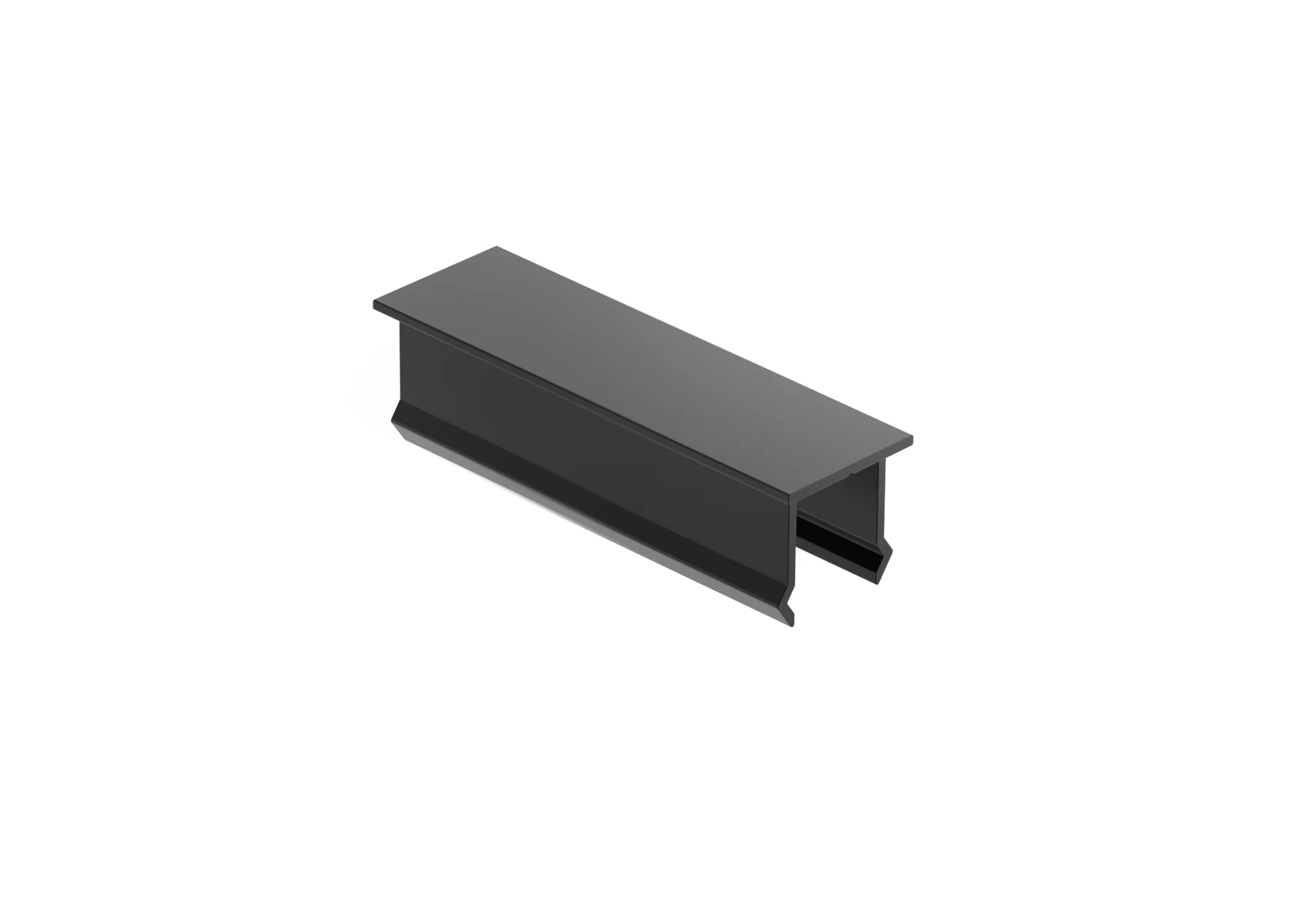 Aluminum cap for vertical fence panel, 20x60 – Anthracite RAL 7016