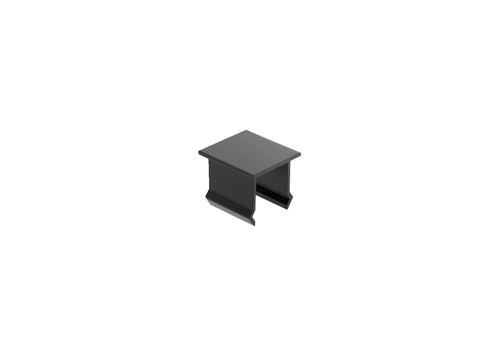 Aluminum cap for vertical fence panel and façade corner strip, 20x20 – Anthracite R7016