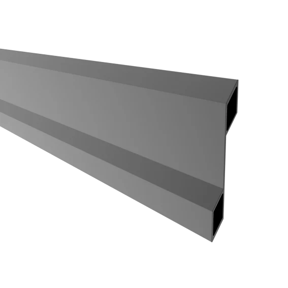 Aluminum double-chamber fence louver 20 x 120 - 2.5 m Anthracite RAL 7016
