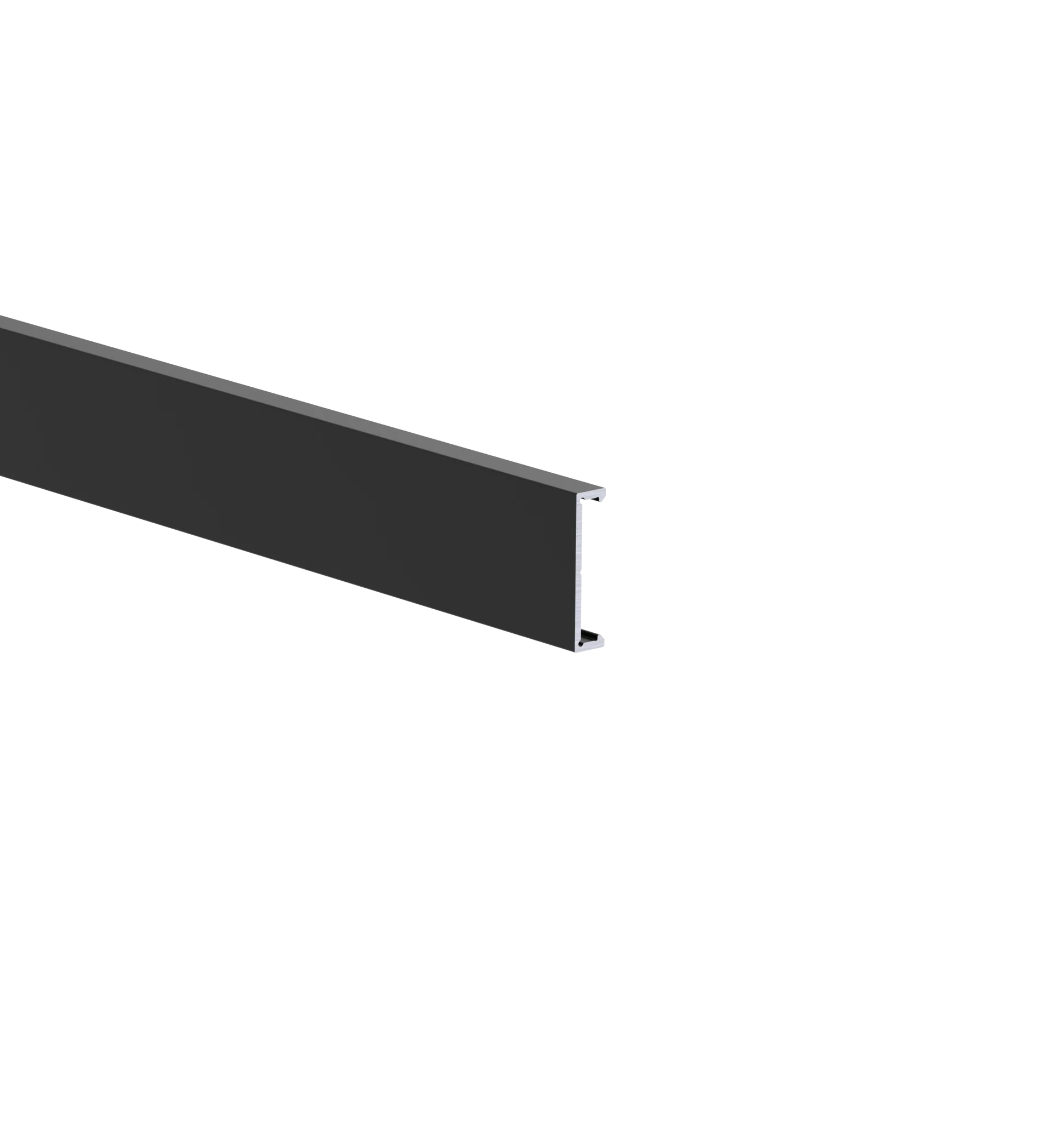 Aluminum facade strip 25x6-6000mm R9005 