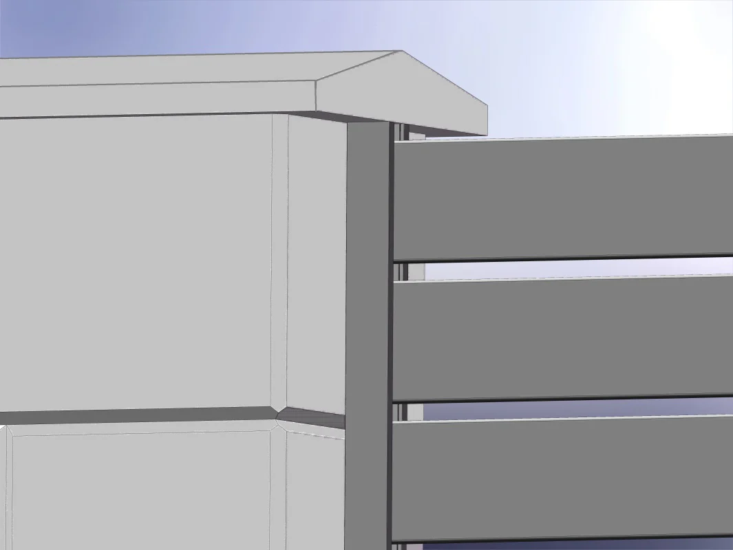 Aluminum fence adapter for fillings 20/18/16/14 - 6000mm - Image 3