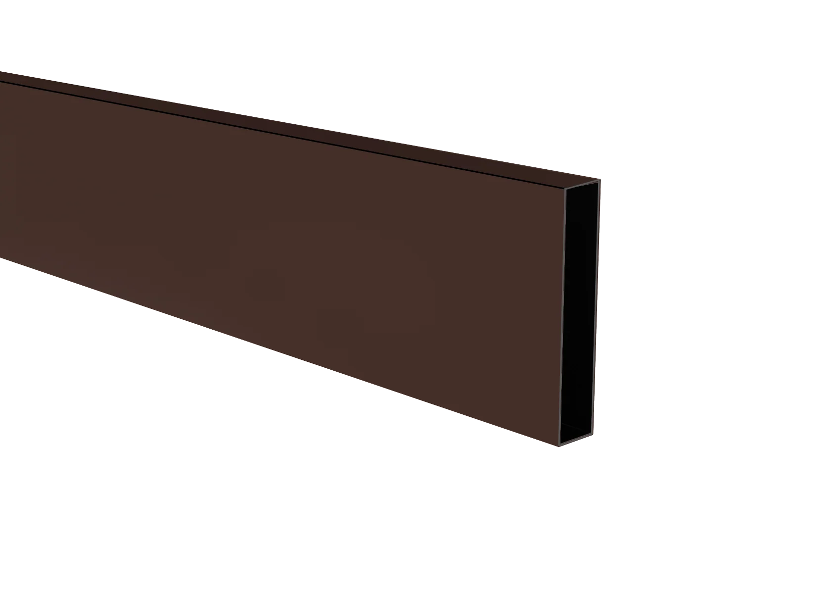 Aluminum fence panel 20 x 100 x 1.1 - 6.0 m - Brown RAL 8017