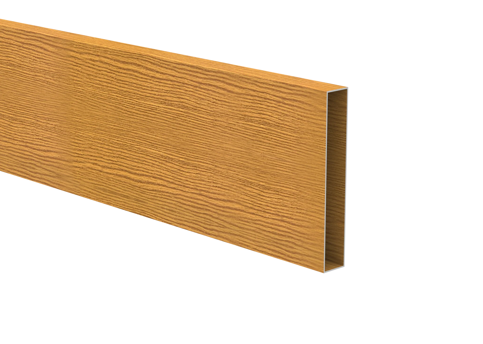 Aluminum fence panel 20 x 120 x 1.4 - 6.0 m - wood decor LIGHT OAK W02