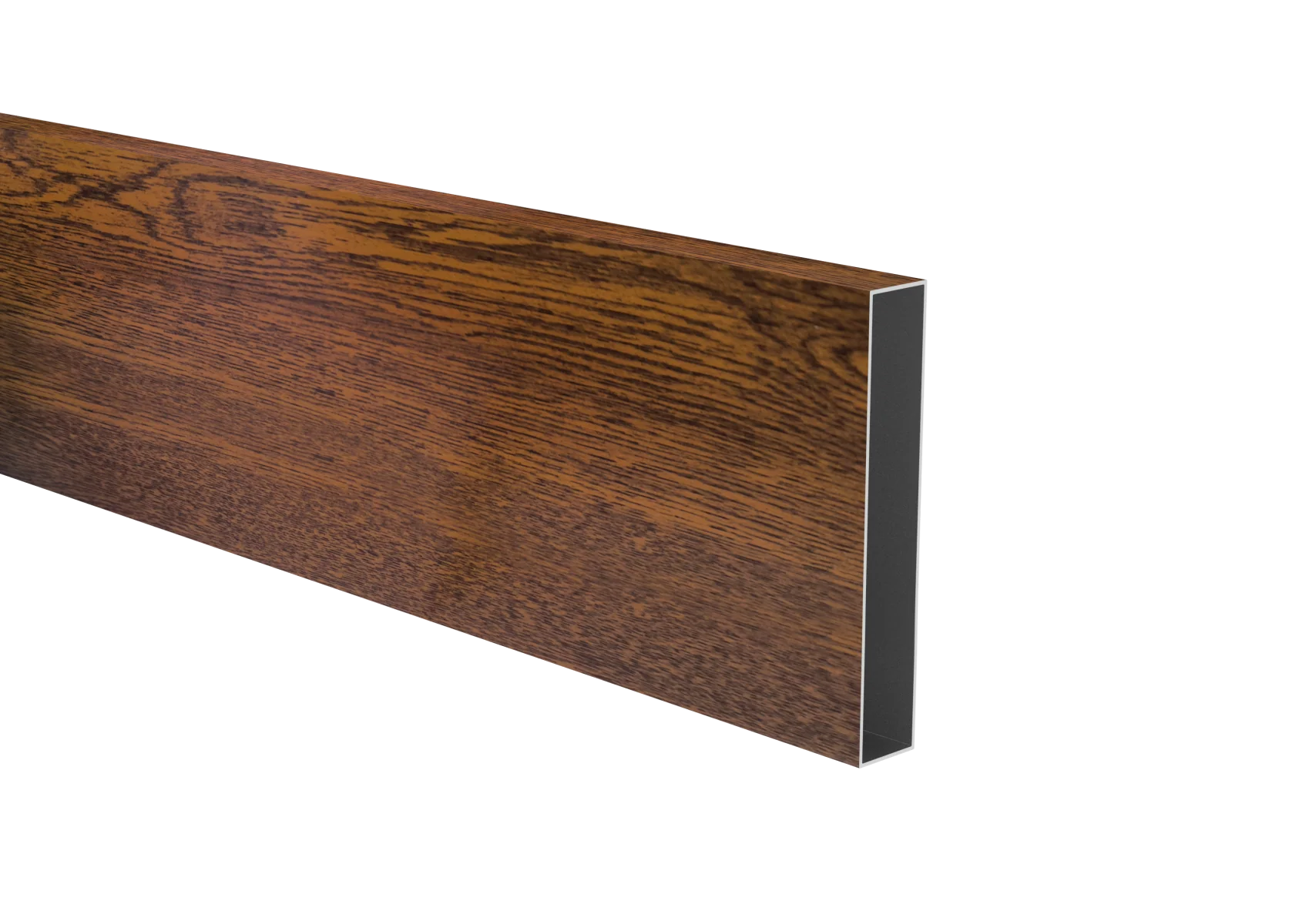 Aluminum fence panel 20x120x1,2-6000mm dark walnut