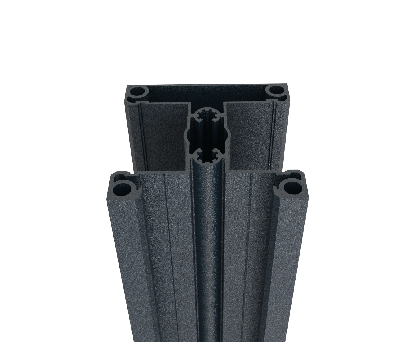 Aluminum fence post 70x70 mm – 6 m – Anthracite RAL 7016 – for 40 mm wide panels