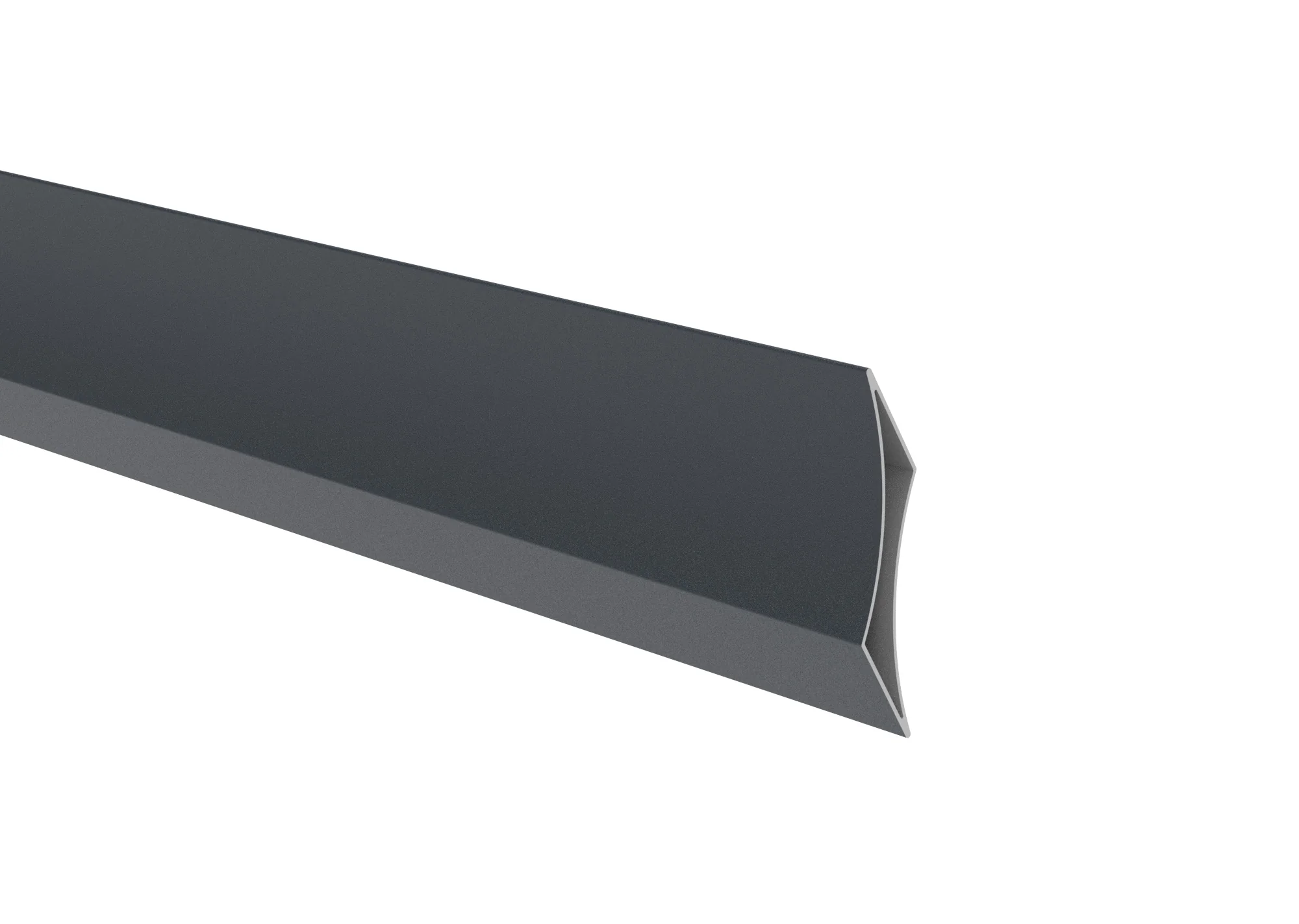 Aluminum oval fence louver 20 x 105 - 2.0 m Anthracite 7016