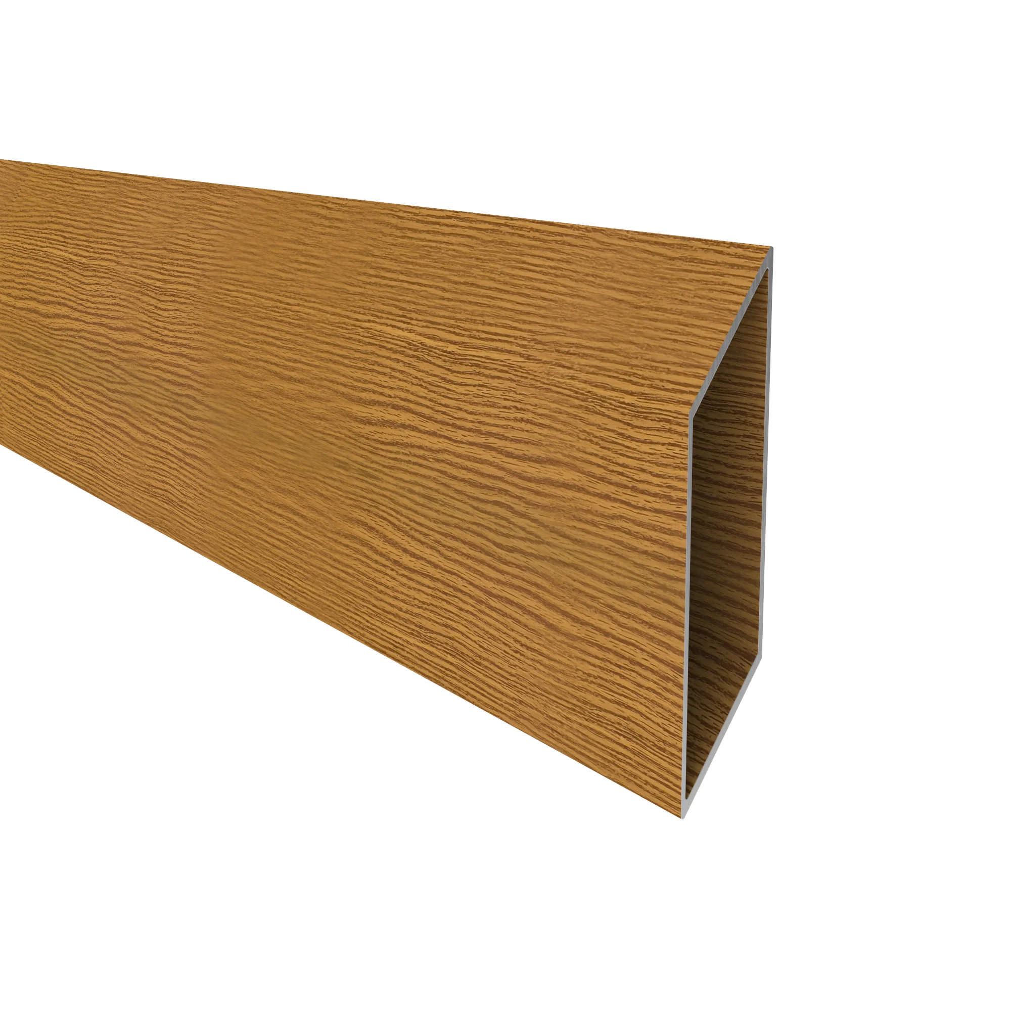 Aluminum rhombus-shaped fence blind 20 x 105 - 6.0 m - wood decor LIGHT OAK W02