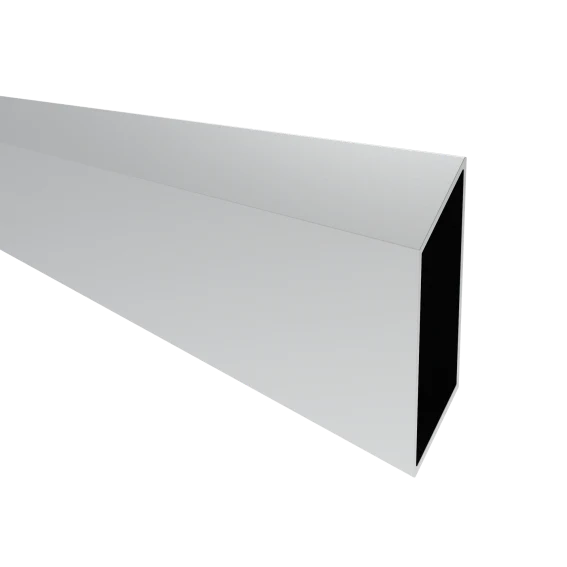 Aluminum rhombus-shaped fence slat 20 x 120 - 6.0 m - Natural 