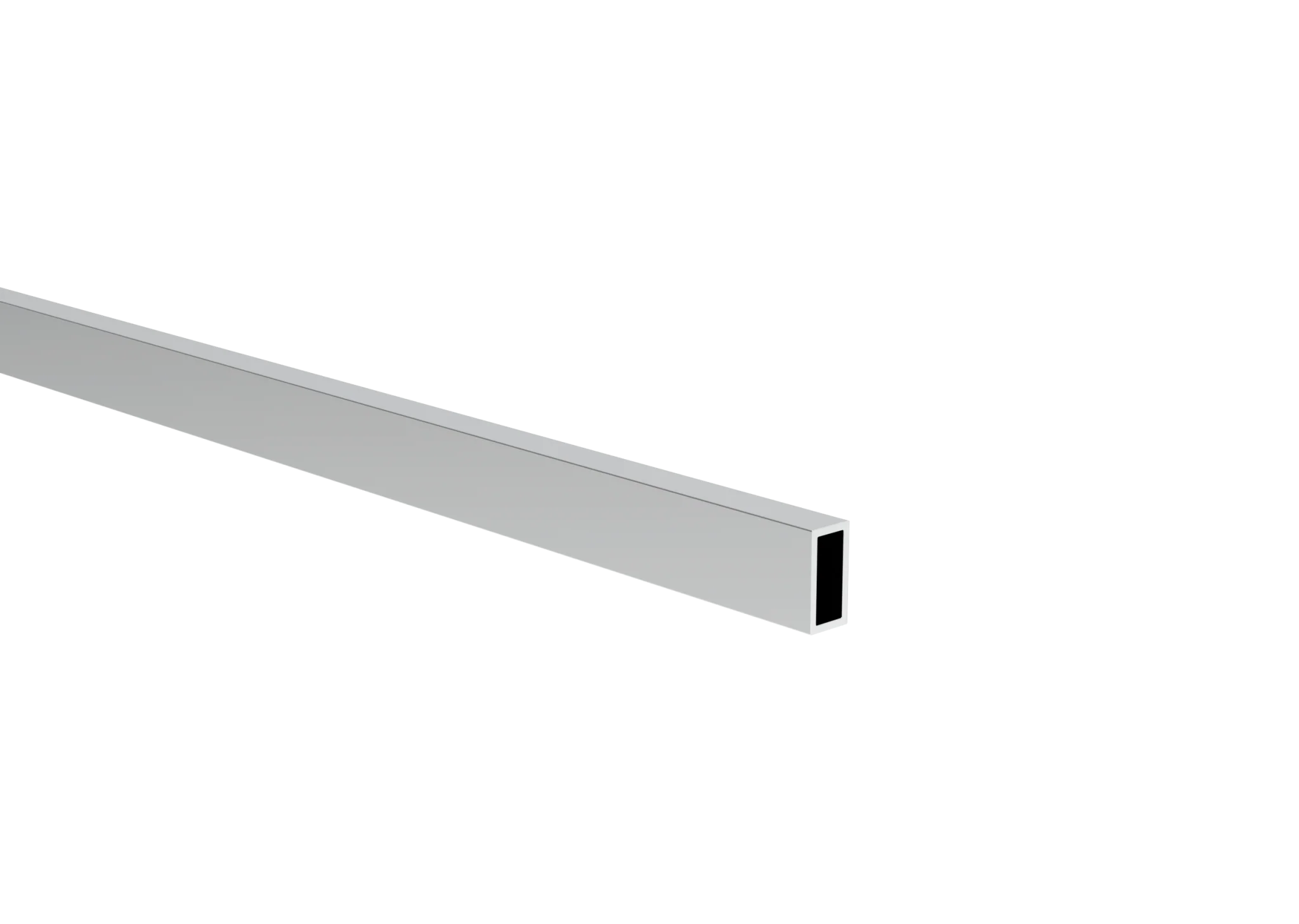 Aluminum slat, 20x10x1,5-6000mm, grey RAL9006