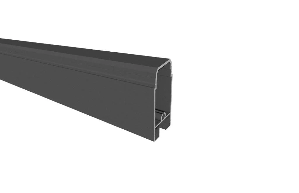Aluminum top profile for glass filling