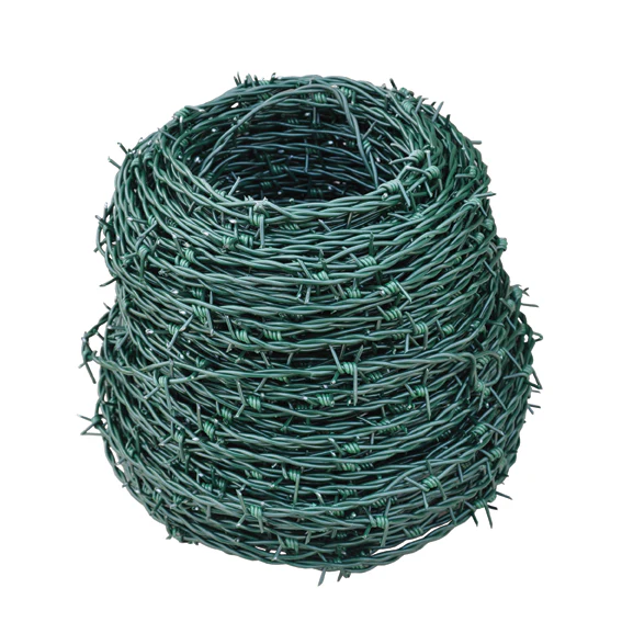 Barbed wire ZnPVC 2.0/2.5mmx50m green