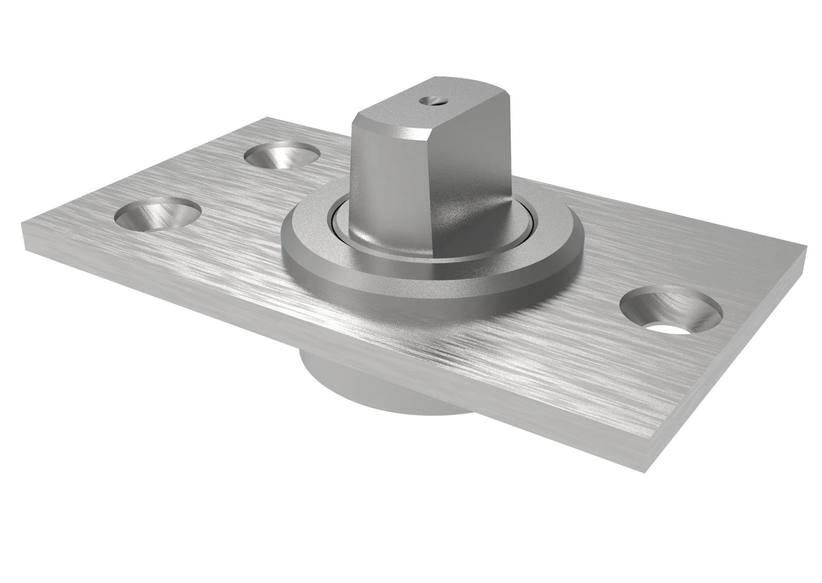 Bottom hinge with pivot to the floor