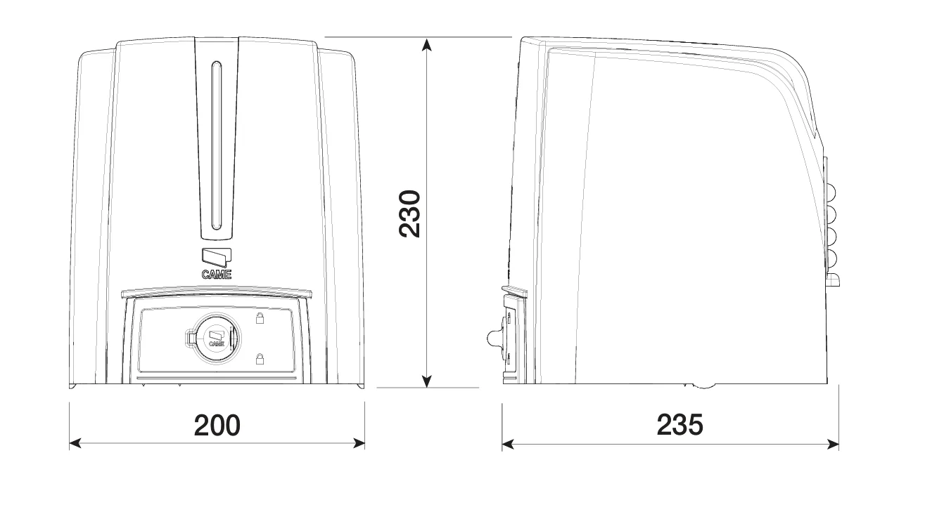 CAME articulated drive for double-leaf gate, set with photocells - Image 2