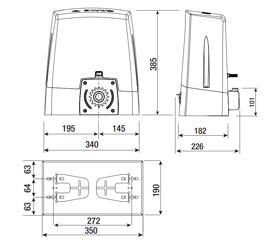 CAME automation for sliding gates, set, max 800kg - Image 2