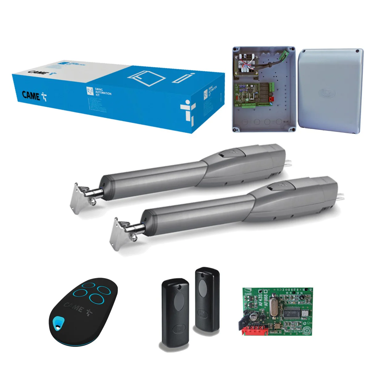 Came drive for double-leaf gate, set with photocells