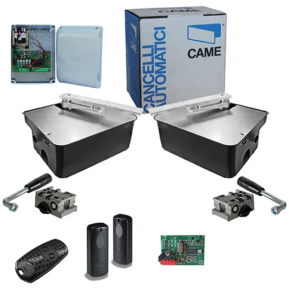 CAME underground drive for double-leaf gate, set with photocells