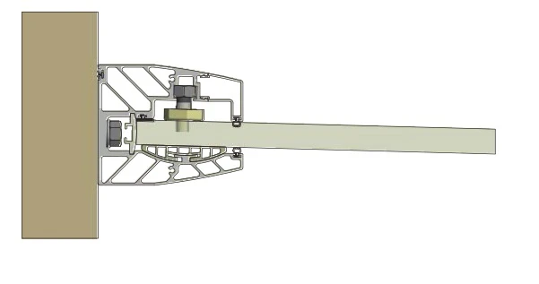 Canopy with aluminium channel profile FIX +1.5° - Image 2