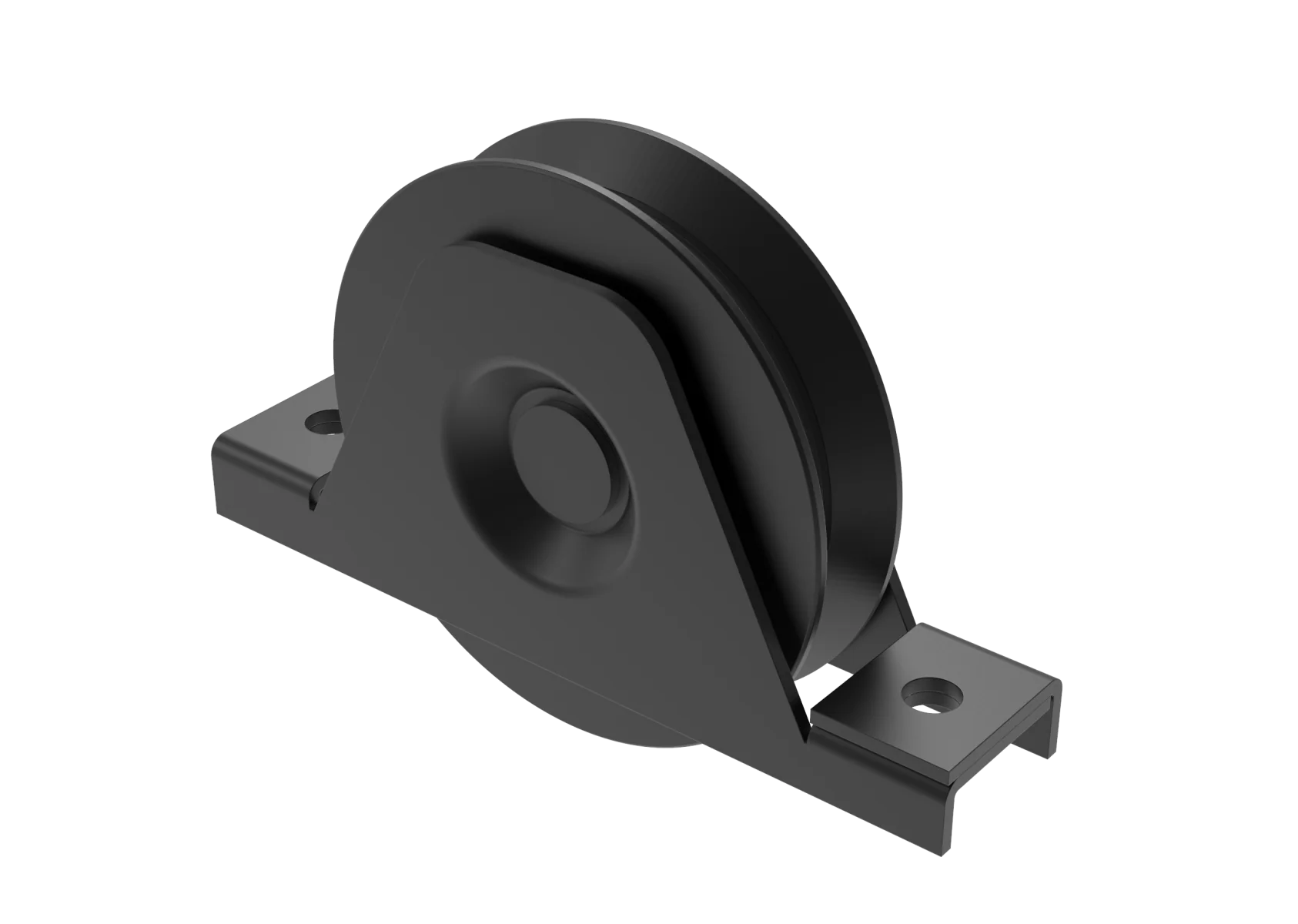 Casters set -V Zn, D80, black