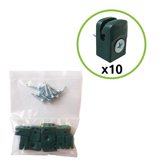 Clamp for wire with screw PE green 10pcs - Image 2