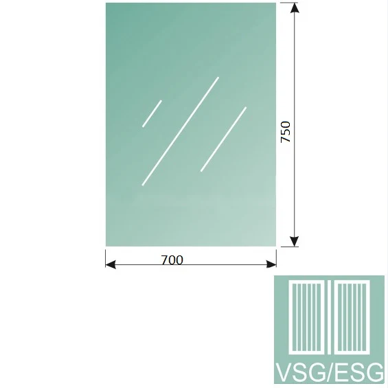 Clear, laminated glass