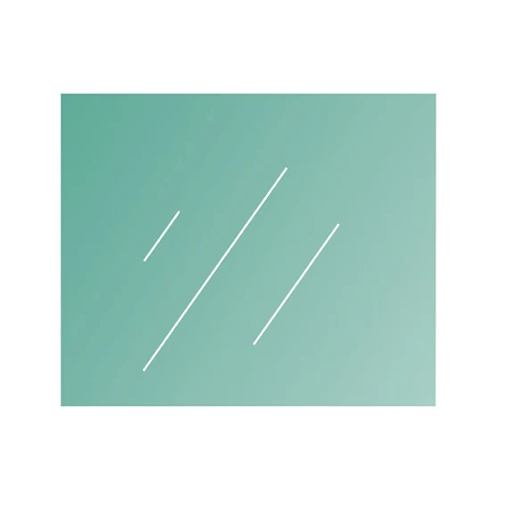Clear, tempered laminated glass