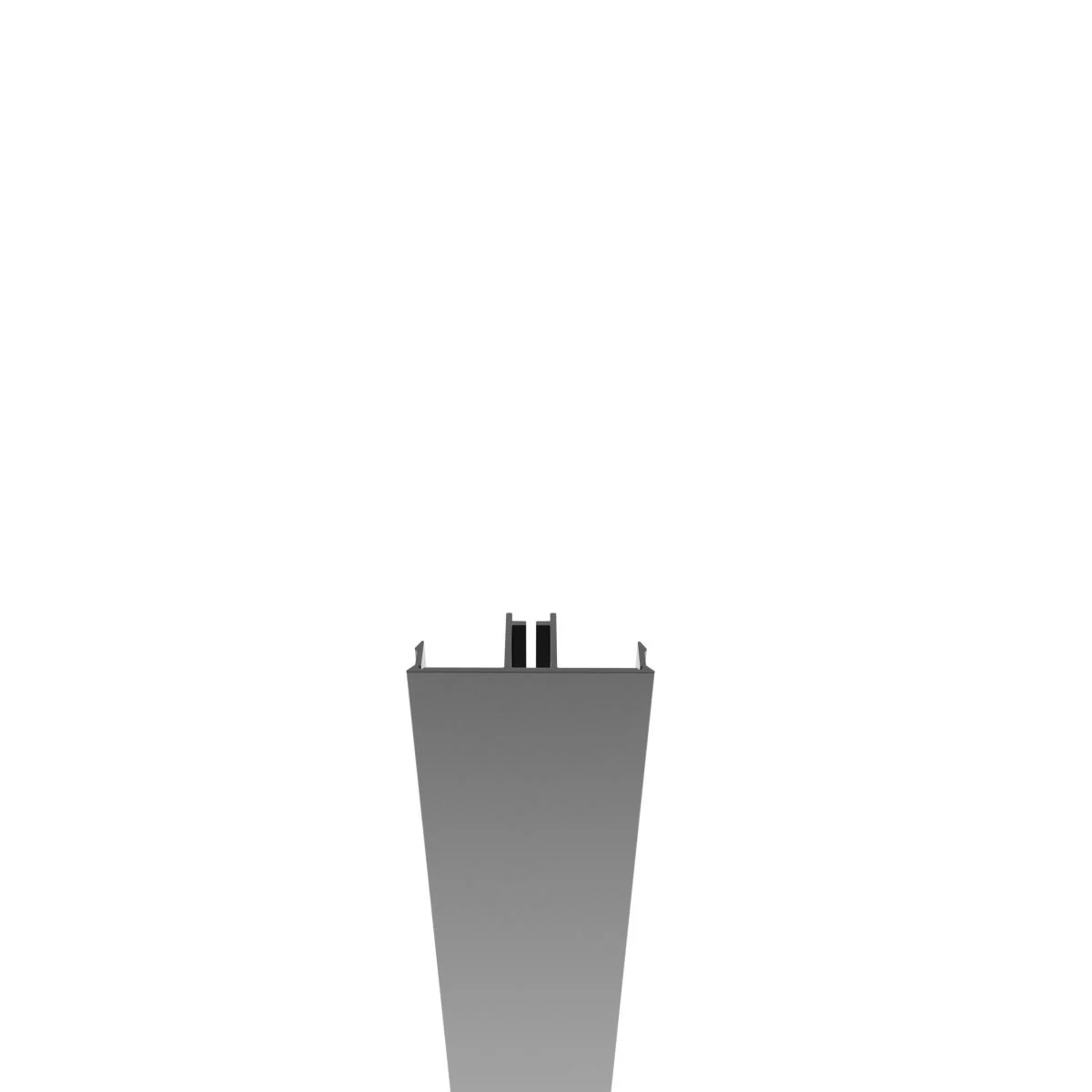 Click–Lock cover strip for fence profiles and U adapters of the fence system, 49 x 17 – 1.85 m – Anthracite RAL 7016