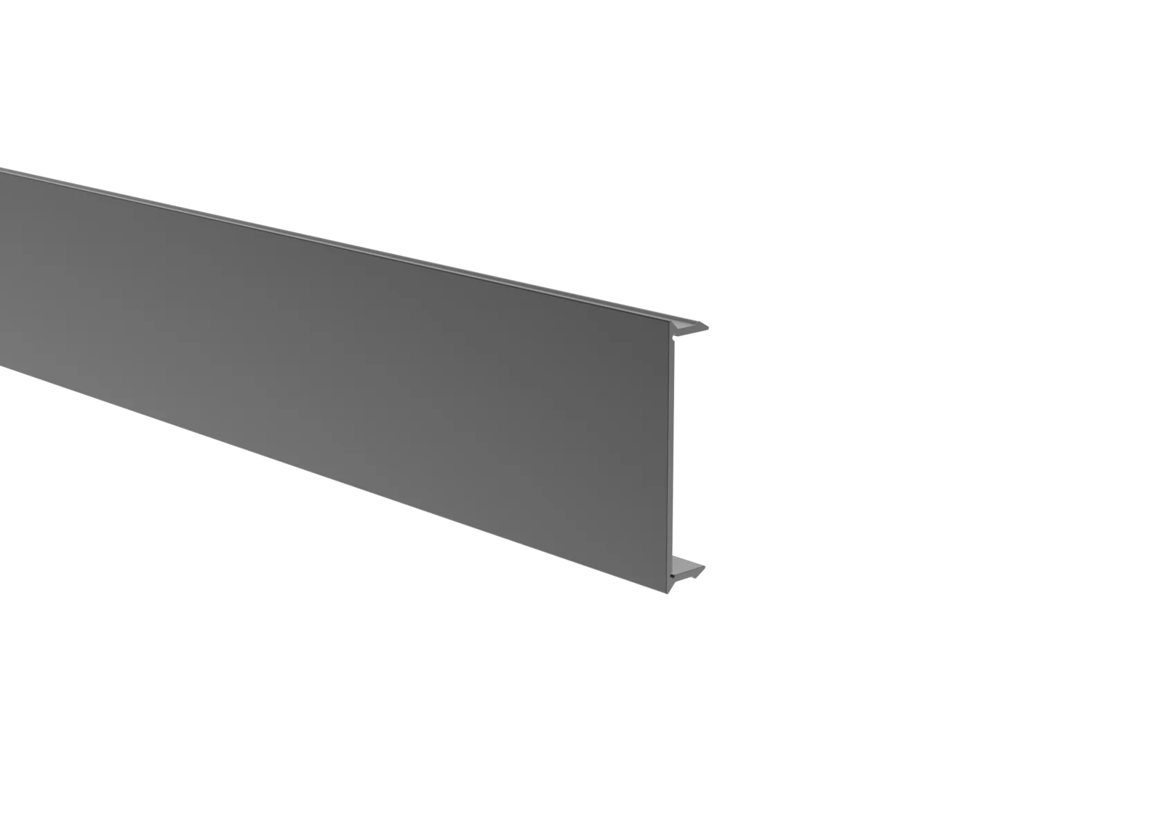 Click-lock cover strip for the 70×70 fence profile and U-adapter of the fencing and façade system, 41×9-1.85 m -Anthrzit