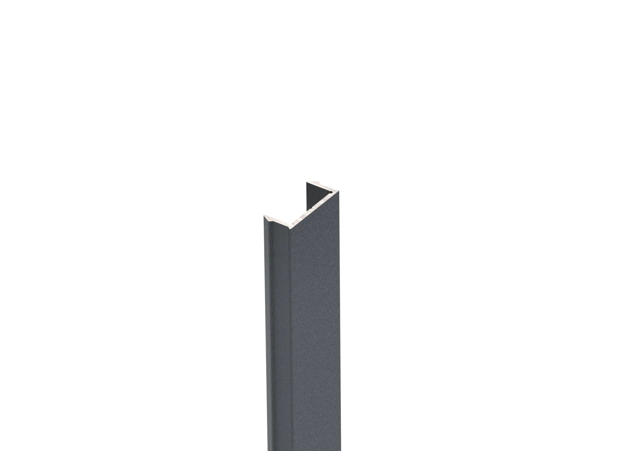 Click-lock narrow strip for post profiles, for U-adapter of fence and façade system, 20x09-6.0 m – ANTHRACITE R7016