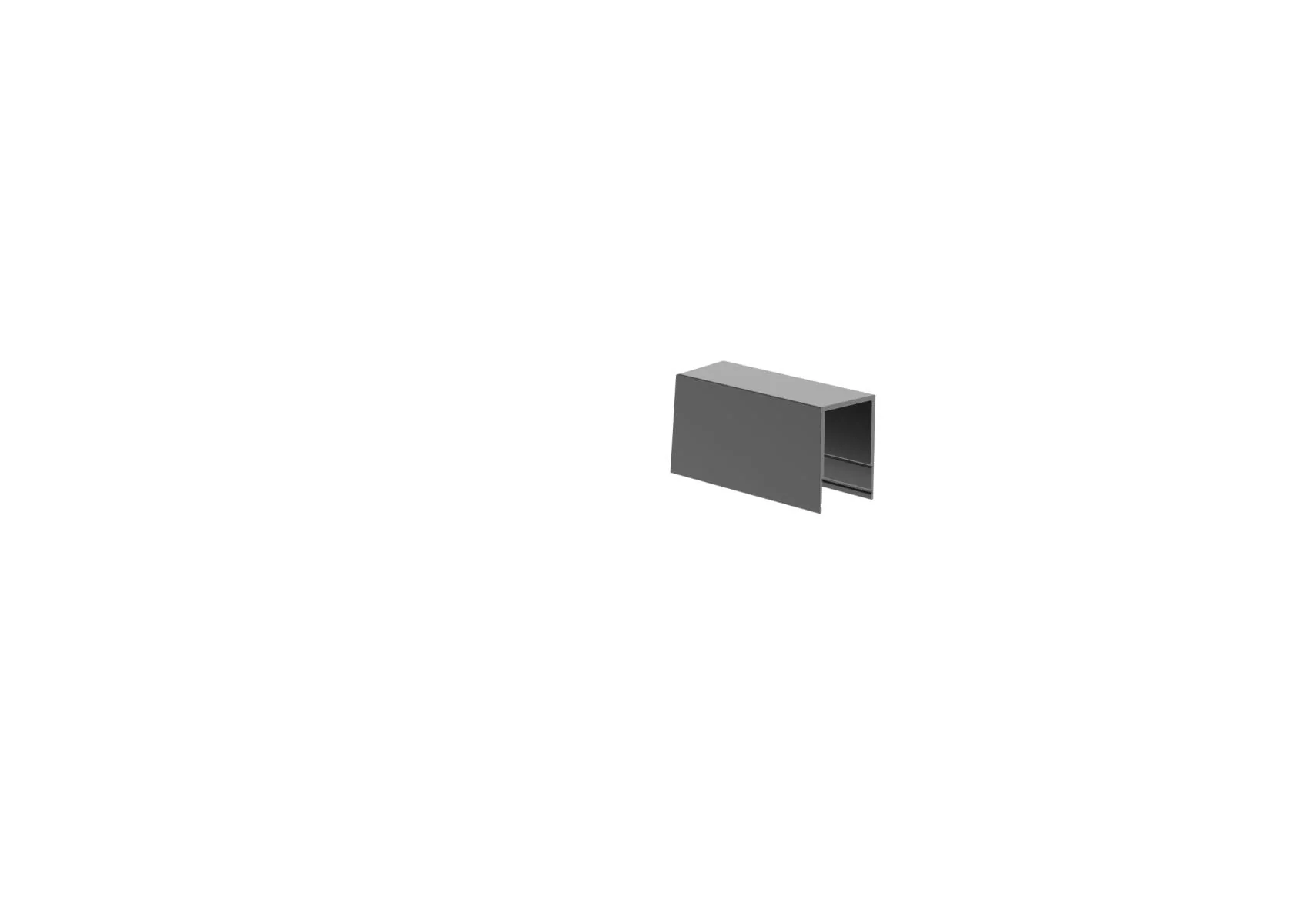 Click-lock spacer cover strip for fence infill for U-adapters, 20×28 – 50 mm – Anthracite RAL 7016
