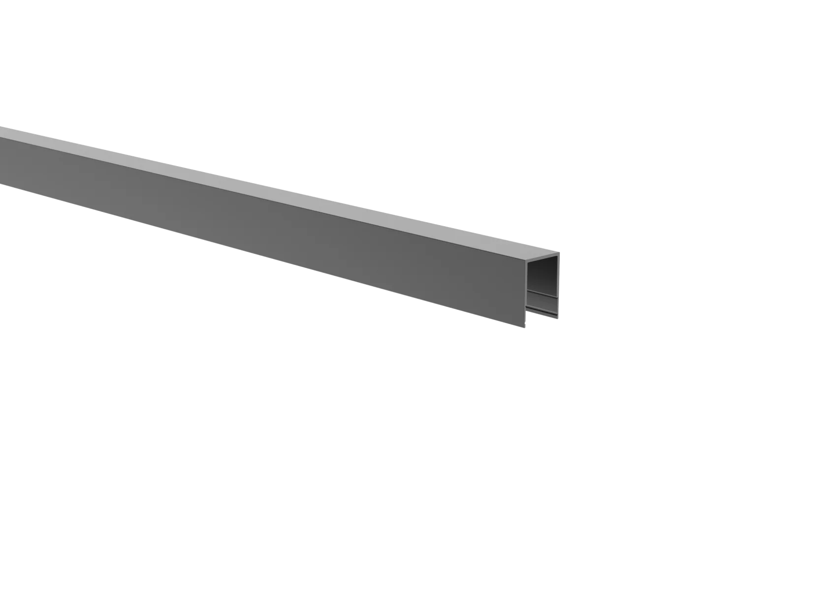 Click-lock top finishing strip for full fence infill FG/F20 – 6.0 m – Anthracite RAL 7016