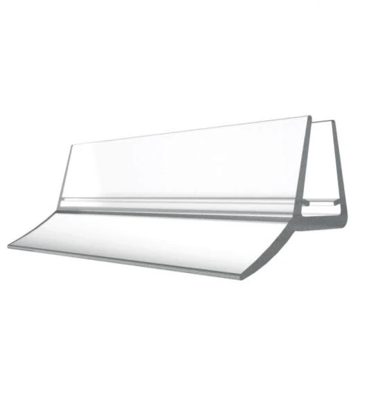 clip seal with wipe for glass door