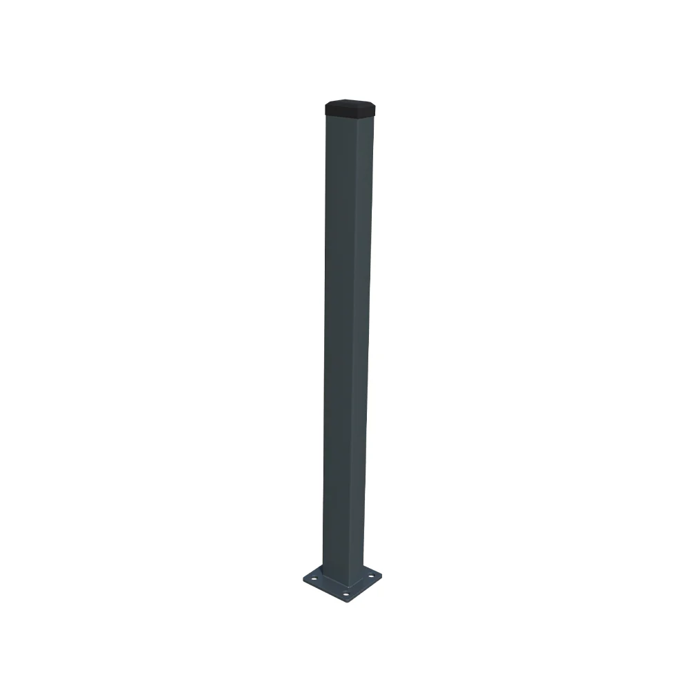 Column 60x40mm with base ZnPVC 1600mm anthracite - Image 2
