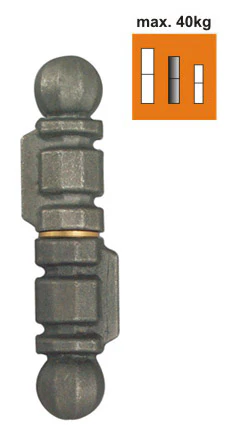 Decorated hinge D25, L130mm - Image 2