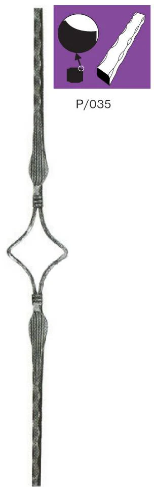 Decorated rod P/035A-12, h900mm