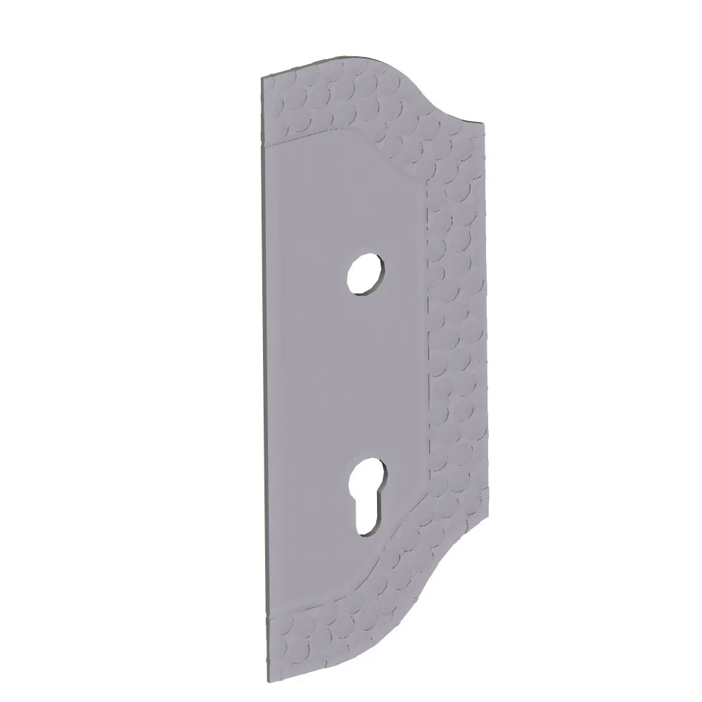 Decorative plate for gates 265x105, t3, a90, d19mm