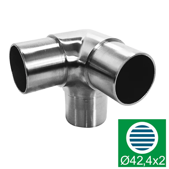 Direct flush angle AISI316, D42,4x2mm/90° - Image 2