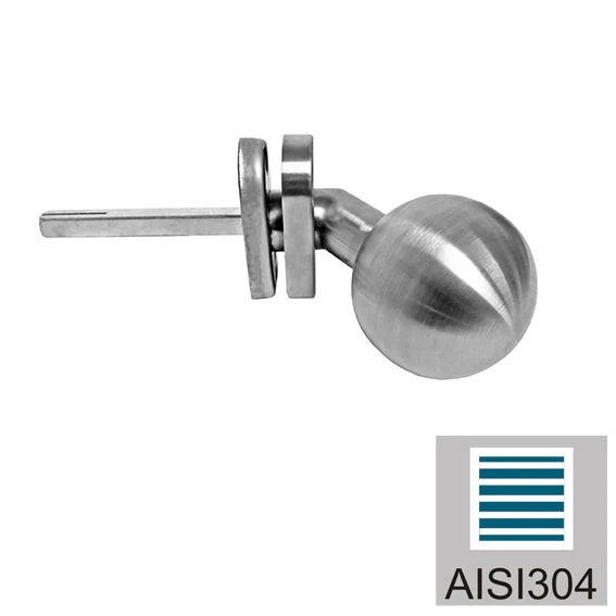 Door handle with plate,AISI 304, K320, fix - Image 2